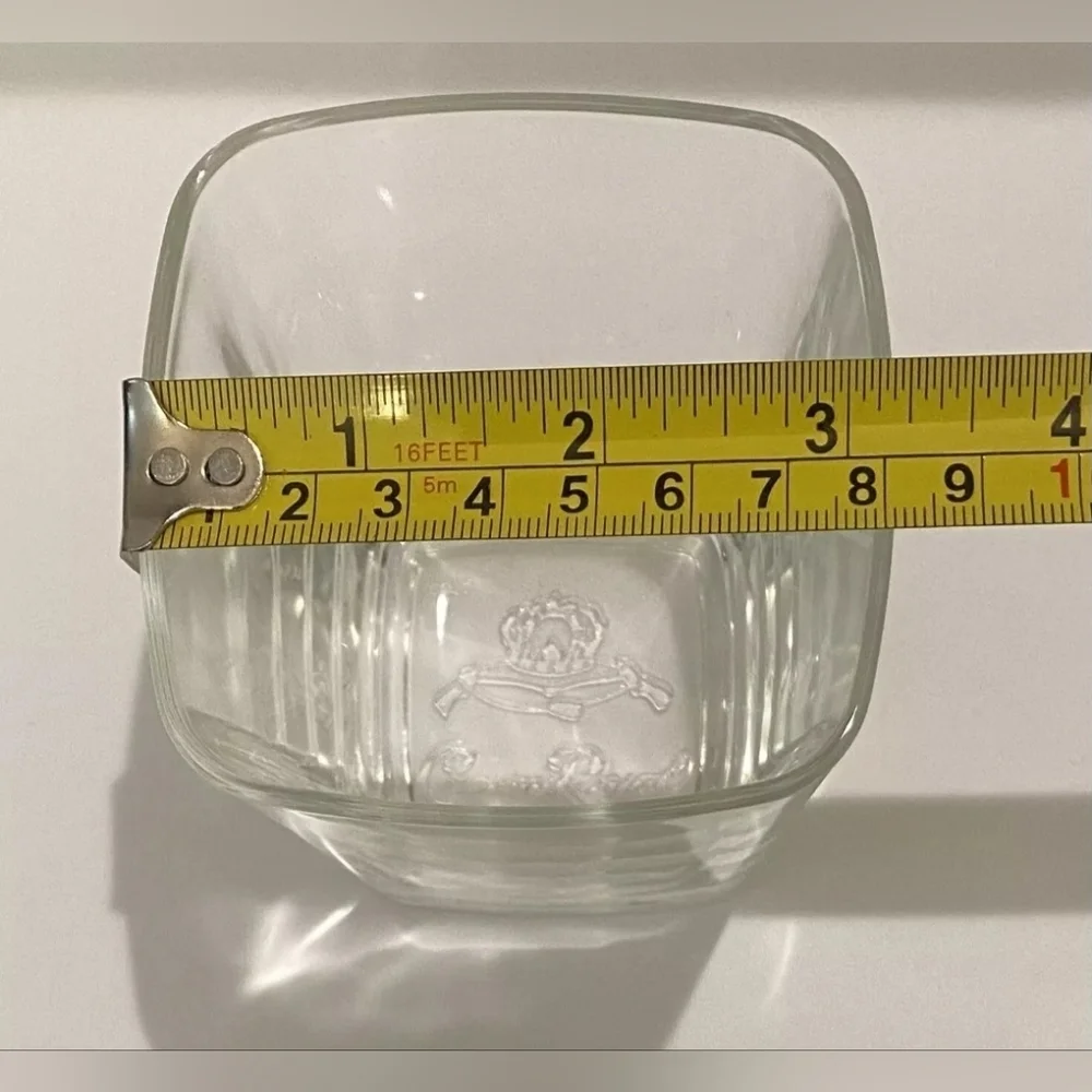 NWOT | Crown Royal Italy | Bourbon Whiskey Low Ball Square Rocks Glass Set (2)